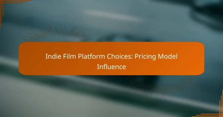 Indie Film Platform Choices: Pricing Model Influence