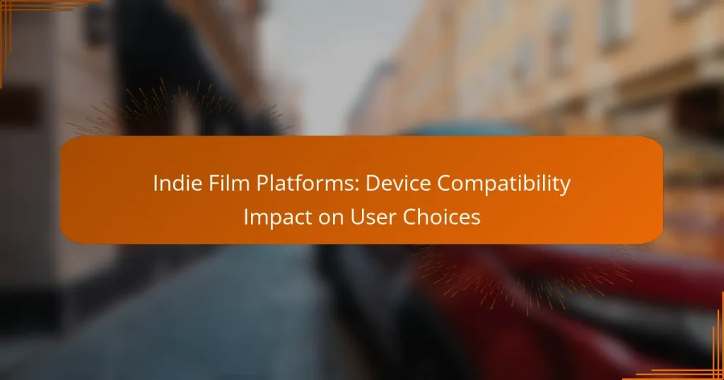 Indie Film Platforms: Device Compatibility Impact on User Choices