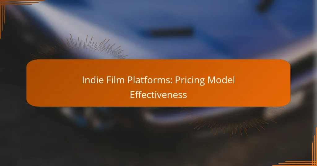 Indie Film Platforms: Pricing Model Effectiveness