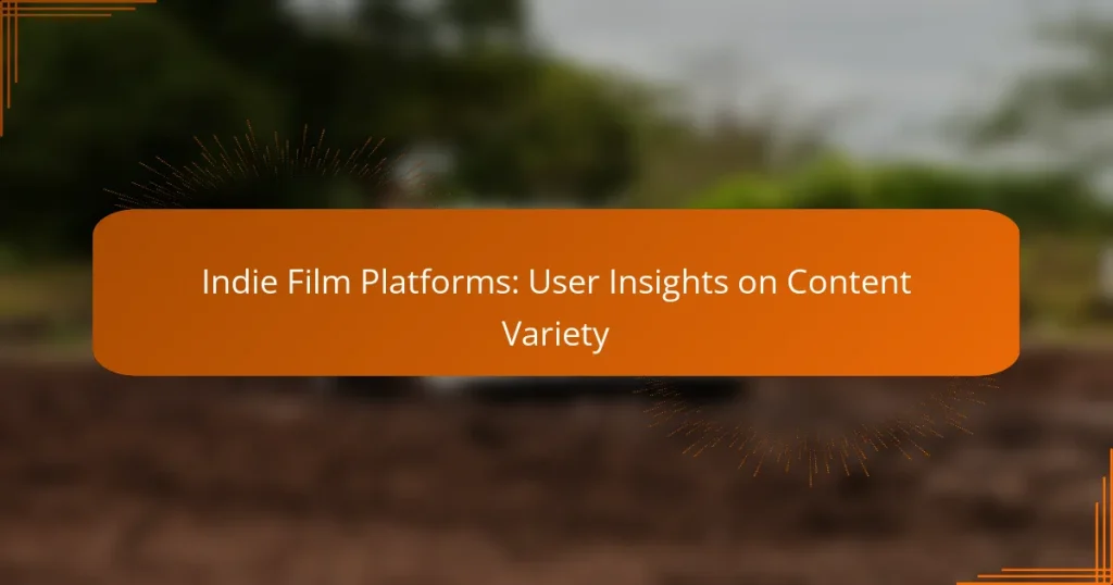 Indie Film Platforms: User Insights on Content Variety