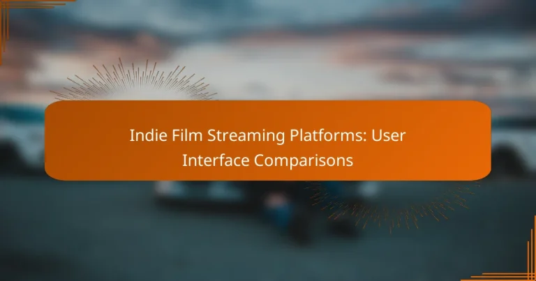 Indie Film Streaming Platforms: User Interface Comparisons
