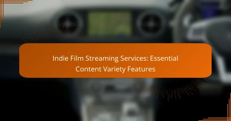 Indie Film Streaming Services: Essential Content Variety Features