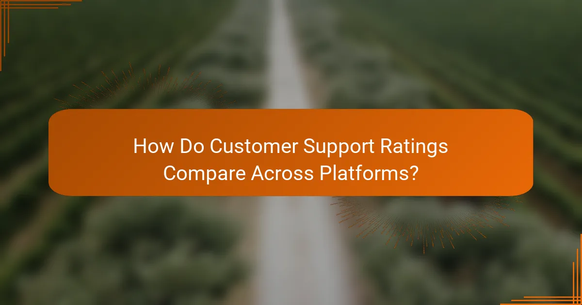 How Do Customer Support Ratings Compare Across Platforms?