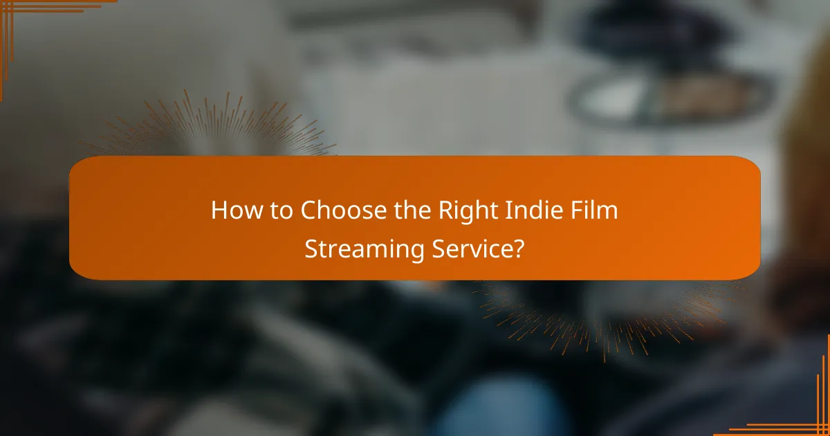 How to Choose the Right Indie Film Streaming Service?