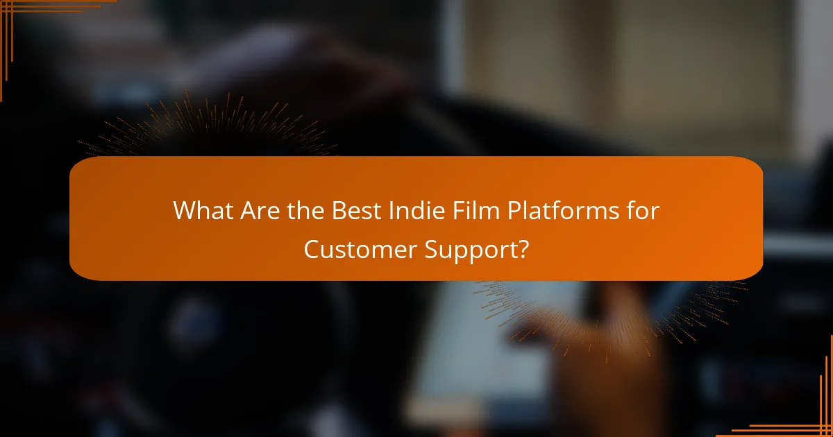 What Are the Best Indie Film Platforms for Customer Support?