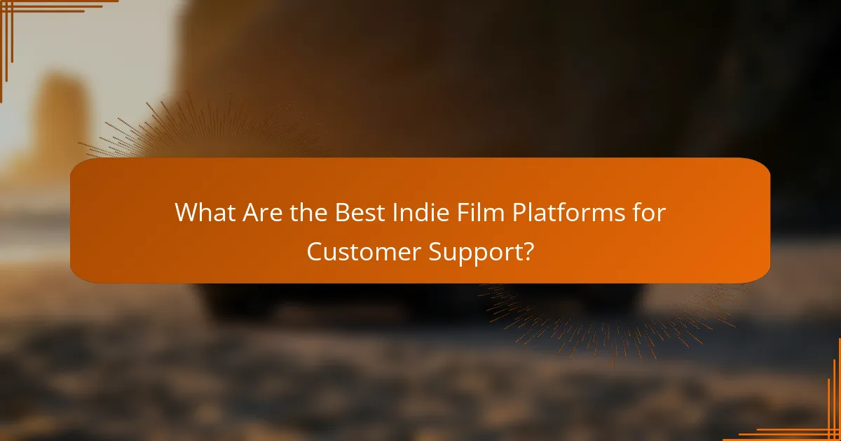 What Are the Best Indie Film Platforms for Customer Support?