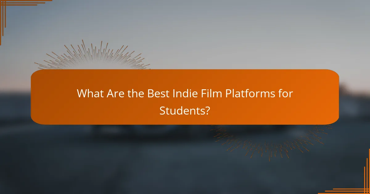 What Are the Best Indie Film Platforms for Students?