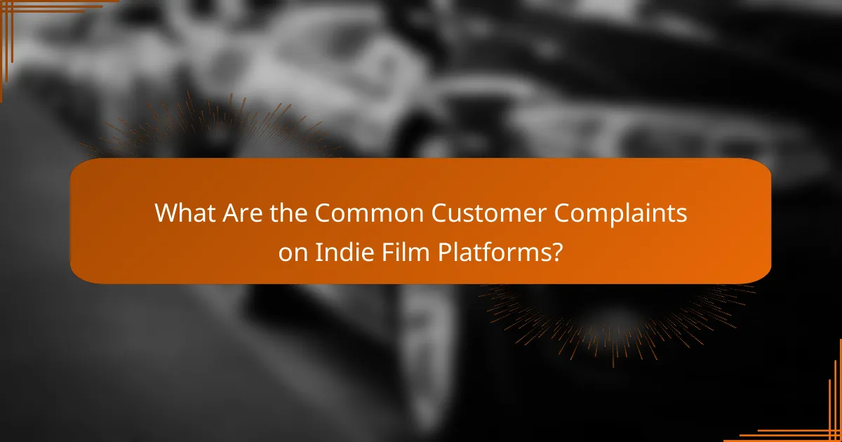 What Are the Common Customer Complaints on Indie Film Platforms?