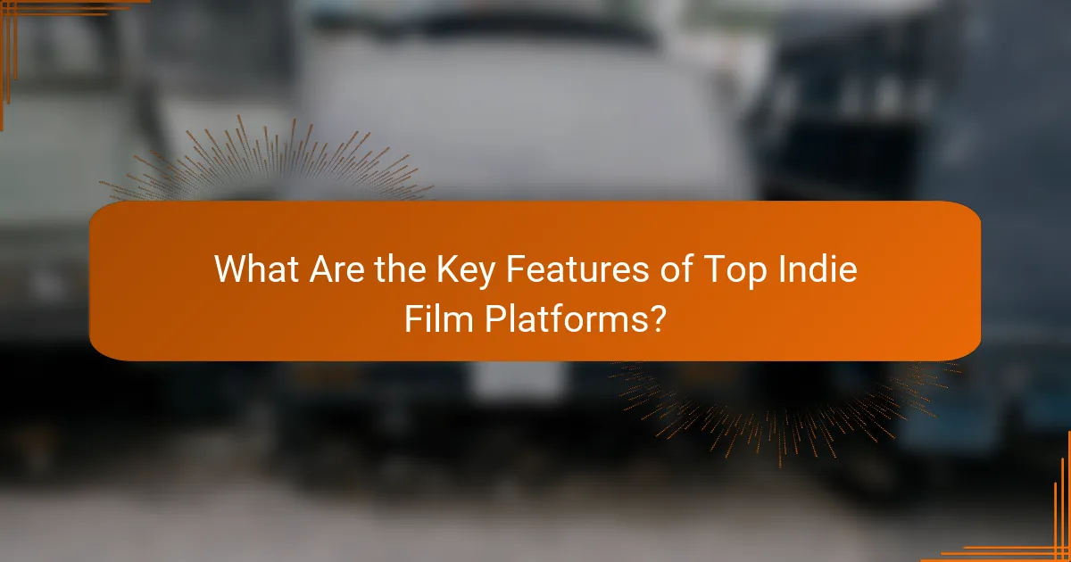 What Are the Key Features of Top Indie Film Platforms?