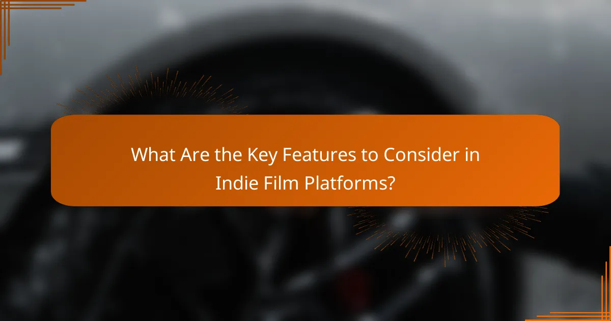 What Are the Key Features to Consider in Indie Film Platforms?