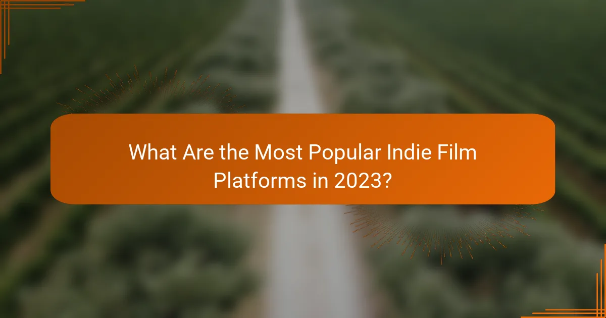 What Are the Most Popular Indie Film Platforms in 2023?