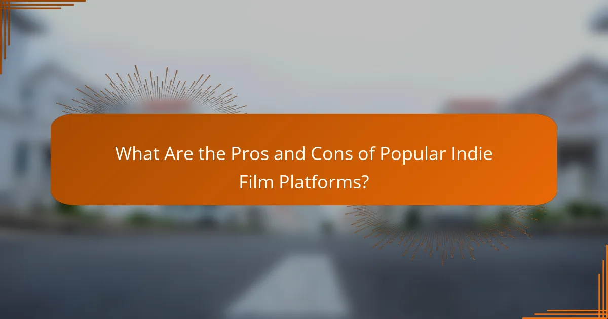What Are the Pros and Cons of Popular Indie Film Platforms?