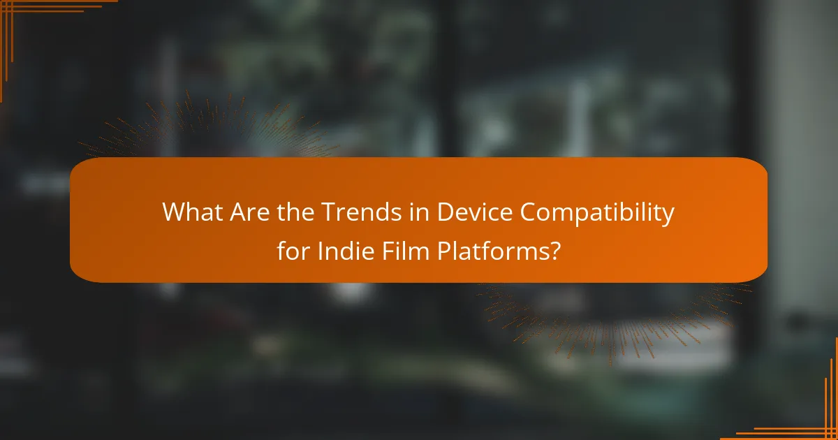 What Are the Trends in Device Compatibility for Indie Film Platforms?