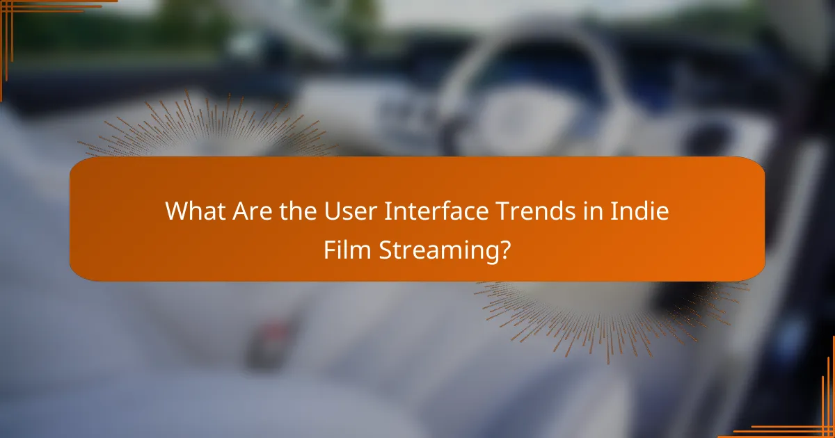 What Are the User Interface Trends in Indie Film Streaming?