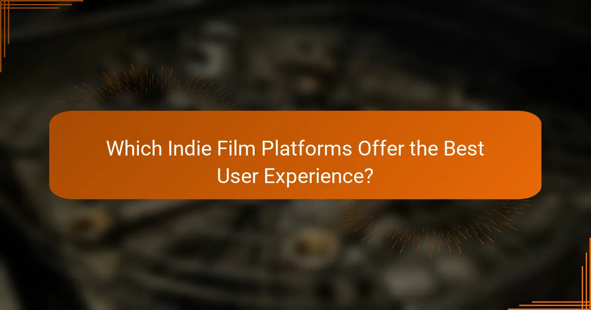 Which Indie Film Platforms Offer the Best User Experience?