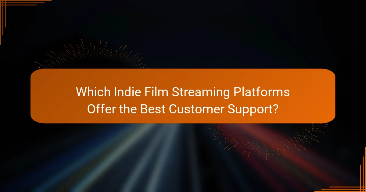 Which Indie Film Streaming Platforms Offer the Best Customer Support?